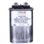 Oval Motor Run Capacitor, 10 MFD, 440/370V