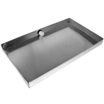 Galvanized Drain Pan w/ 3/4" PVC Drain Fitting, 30" x 60"